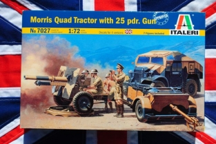 Italeri 7027 Morris Quad Tractor with 25 pdr.Gun